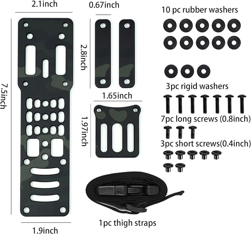 SIVIGEAR Drop Leg Strap Holster for QLS, Aluminum Alloy Modular Holster Adapter with Thigh Strap, Tactical Police Gear for Airsoft and Outdoor Enthusiasts - Image 2